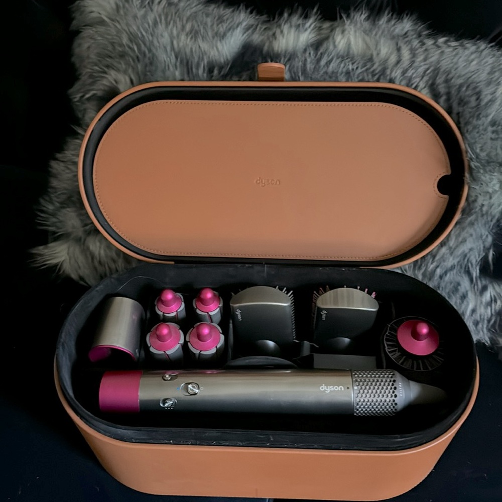 Dyson Airwrap with Tan Leather Case